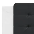 Cadre de lit avec lumières LED blanc noir 180x200 cm similicuir