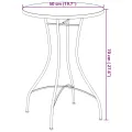 Table de bistro mosaïque terre cuite blanc Ø50x70 cm céramique