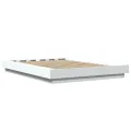 Cadre de lit avec lumières LED blanc 120x190 cm bois ingénierie