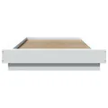 Cadre de lit avec lumières LED blanc 75x190cm bois d'ingénierie
