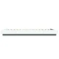 Cadre de lit avec lumières LED blanc 75x190cm bois d'ingénierie