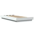 Cadre de lit avec lumières LED blanc 75x190cm bois d'ingénierie