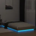 Cadre de lit avec lumières LED chêne sonoma 90x200 cm