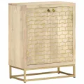 Buffet avec 2 portes 55x30x70 cm bois massif de manguier