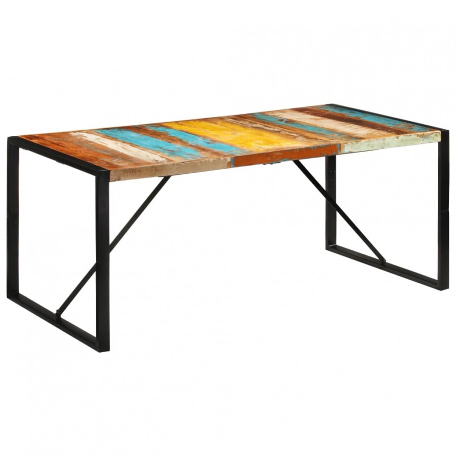 Table à manger 175x90x76 cm bois massif de récupération