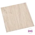 Planches de plancher autoadhésives 55 pcs PVC 5,11 m² Marron