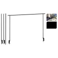 ProGarden Tige de table décorative avec pince de table Métal Noir