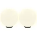 Lampe à LED sous forme de boule 2 pcs Sphérique 30 cm PMMA