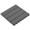 Carreaux de terrasse 22 pcs 30 x 30 cm 2 m² WPC Gris
