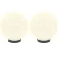 Lampe à LED sous forme de boule 2 pcs Sphérique 20 cm PMMA