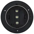 Lampe solaire à LED ronde d'extérieur 6 pcs 12 cm Blanc