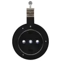 Lampe solaire à LED ronde d'extérieur 6 pcs 12 cm Blanc