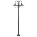 Lampadaire de jardin E27 220 cm Aluminium 3 lanternes Bronze
