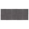 Carreaux de terrasse 10pcs Délavage gris 30x30 cm Acacia solide