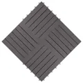 Carreaux de terrasse 10pcs Délavage gris 30x30 cm Acacia solide