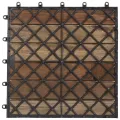 Carreaux de terrasse 10pcs Délavage gris 30x30 cm Acacia solide