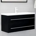 Armoire d'évier Noir 100x38,5x48 cm Bois d’ingénierie