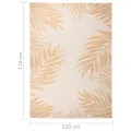 Tapis à tissage plat d'extérieur 120x170 cm Motif de feuille