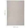 Tapis à tissage plat d'extérieur 160x230 cm Taupe