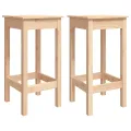 Chaises de bar lot de 2 40x40x78 cm bois de pin solide
