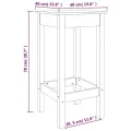 Chaises de bar lot de 2 40x40x78 cm bois de pin solide