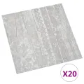 Planches de plancher autoadhésives 20 pcs PVC 1,86 m² Gris