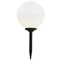 Lampe LED sphérique solaire d'extérieur 2 pcs 30 cm RVB