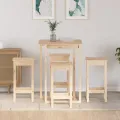 Ensemble de bar 5 pcs Bois de pin massif