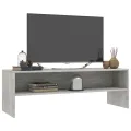 Meuble TV Gris béton 120 x 40 x 40 cm Aggloméré