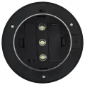 Lampes solaires à LED rondes d'extérieur 12 pcs 12 cm Blanc