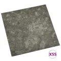 Planches de plancher autoadhésives 55 pcs PVC 5,11 m² Gris