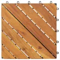 Tuiles de terrasse 20 pcs Marron 30x30 cm Bois massif d'acacia