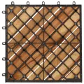 Tuiles de terrasse 20 pcs Marron 30x30 cm Bois massif d'acacia