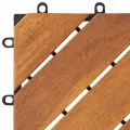 Tuiles de terrasse 20 pcs Marron 30x30 cm Bois massif d'acacia