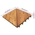 Tuiles de terrasse 20 pcs Marron 30x30 cm Bois massif d'acacia