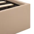 Cadre de lit à rangement et LED Cappuccino Similicuir 160x200cm