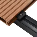 Panneaux de terrasse WPC avec accessoires 10 m² 4 m Marron