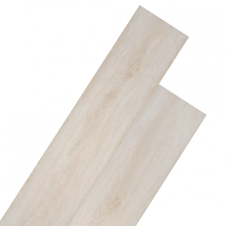 Planche de plancher PVC autoadhésif 5,02 m² 2 mm Blanc chêne