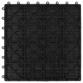 Carreau de terrasse 11 pcs WPC 30 x 30 cm 1 m² Noir