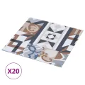 Planches de plancher autoadhésives 20 pcs PVC 1,86m² Motif mono