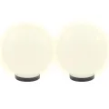 Lampes à LED sous forme de boule 4 pcs Sphérique 25 cm PMMA