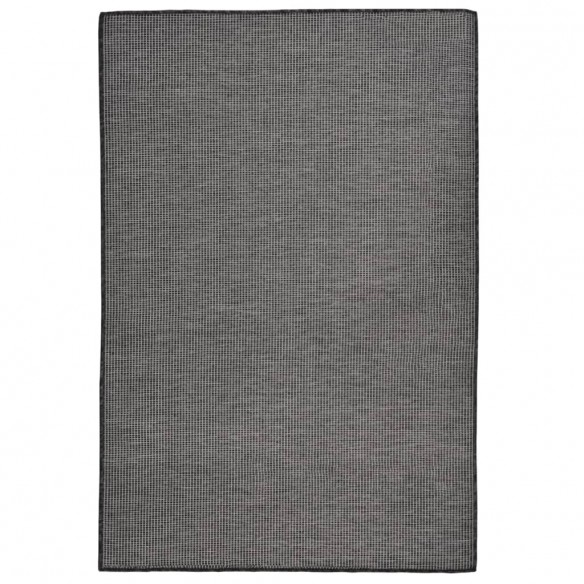 Tapis à tissage plat d'extérieur 120x170 cm Gris