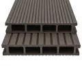 Panneaux de terrasse creux WPC 15 m² 4 m Marron foncé