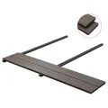 Panneaux de terrasse creux WPC 15 m² 4 m Marron foncé
