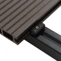 Panneaux de terrasse creux WPC 15 m² 4 m Marron foncé