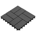 Carreaux de terrasse 22 pcs 30 x 30 cm 2 m² WPC Gris