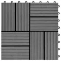 Carreaux de terrasse 22 pcs 30 x 30 cm 2 m² WPC Gris