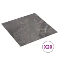Planches de plancher autoadhésives 20 pcs PVC 1,86m² Motif noir