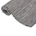 Tapis à tissage plat d'extérieur 160x230 cm Marron et bleu