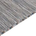 Tapis à tissage plat d'extérieur 160x230 cm Marron et bleu